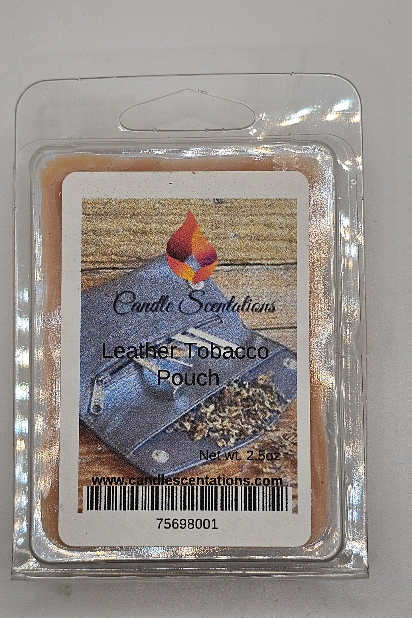 Leather Tobacco Pouch 2.5oz. Wax Melt - Candle Scentations