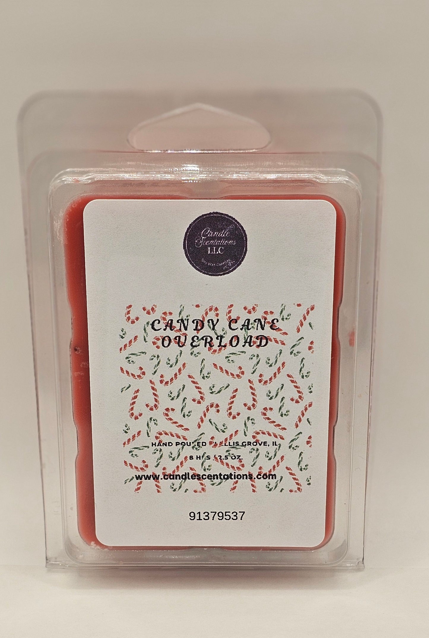 Candy Cane Overload 2.5oz Wax Melt