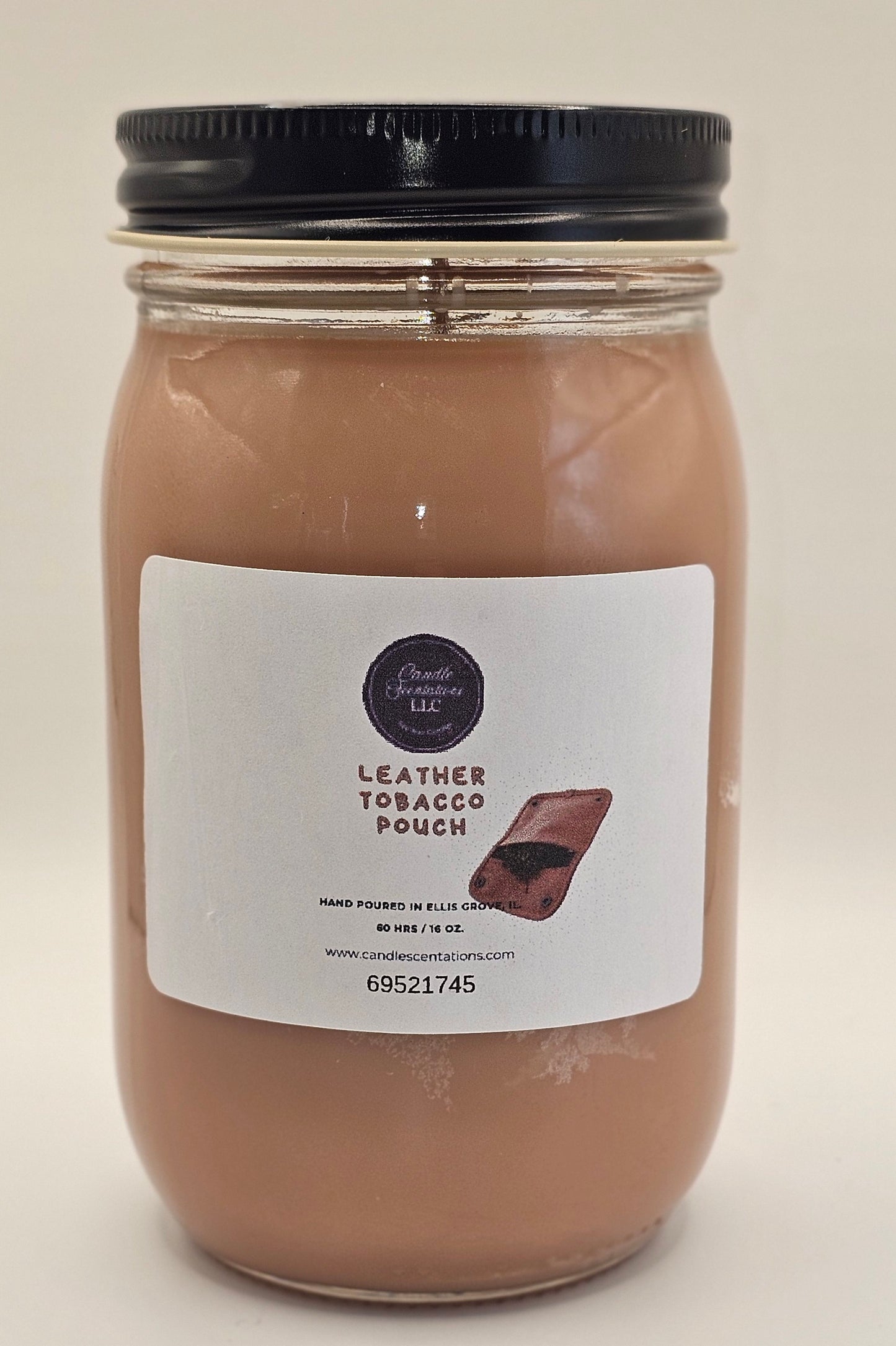 Leather Tobacco Pouch 16 oz. Candle