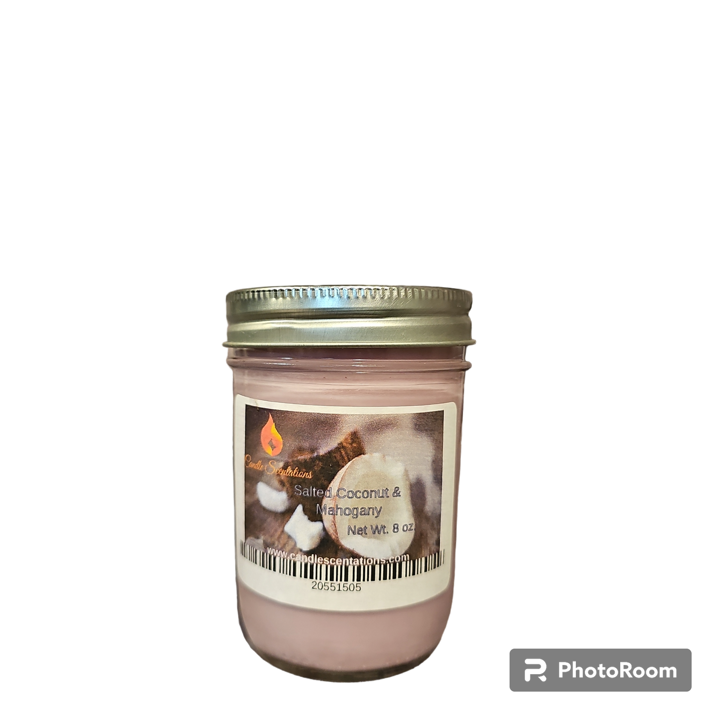 Salted coconut & mahogany 8oz. Candle - Candle Scentations