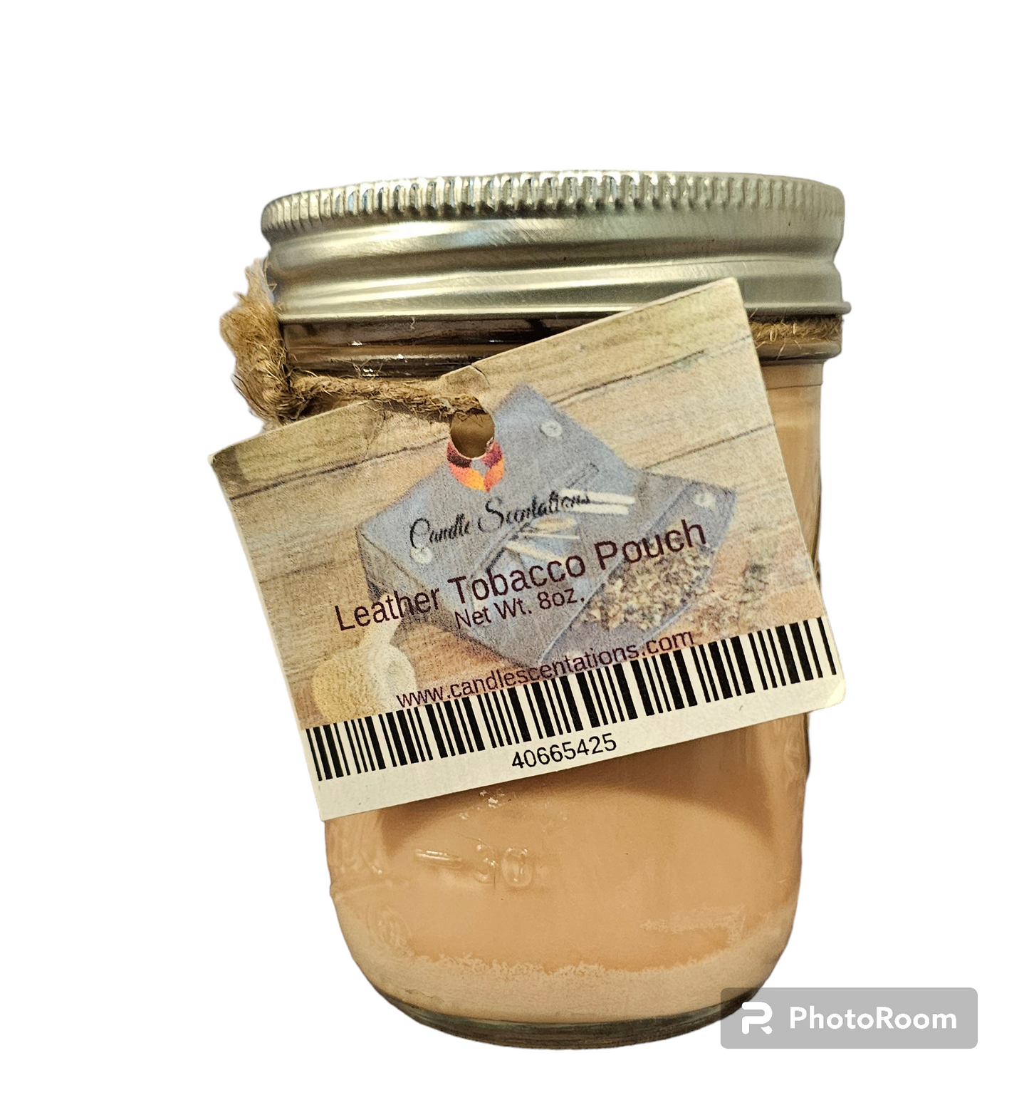 Leather Tobacco Pouch 8oz. Candle - Candle Scentations