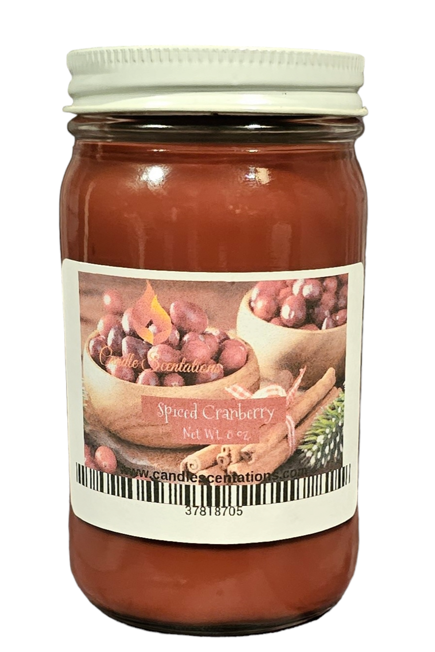 Spiced Cranberry 8 oz. Candle - Candle Scentations