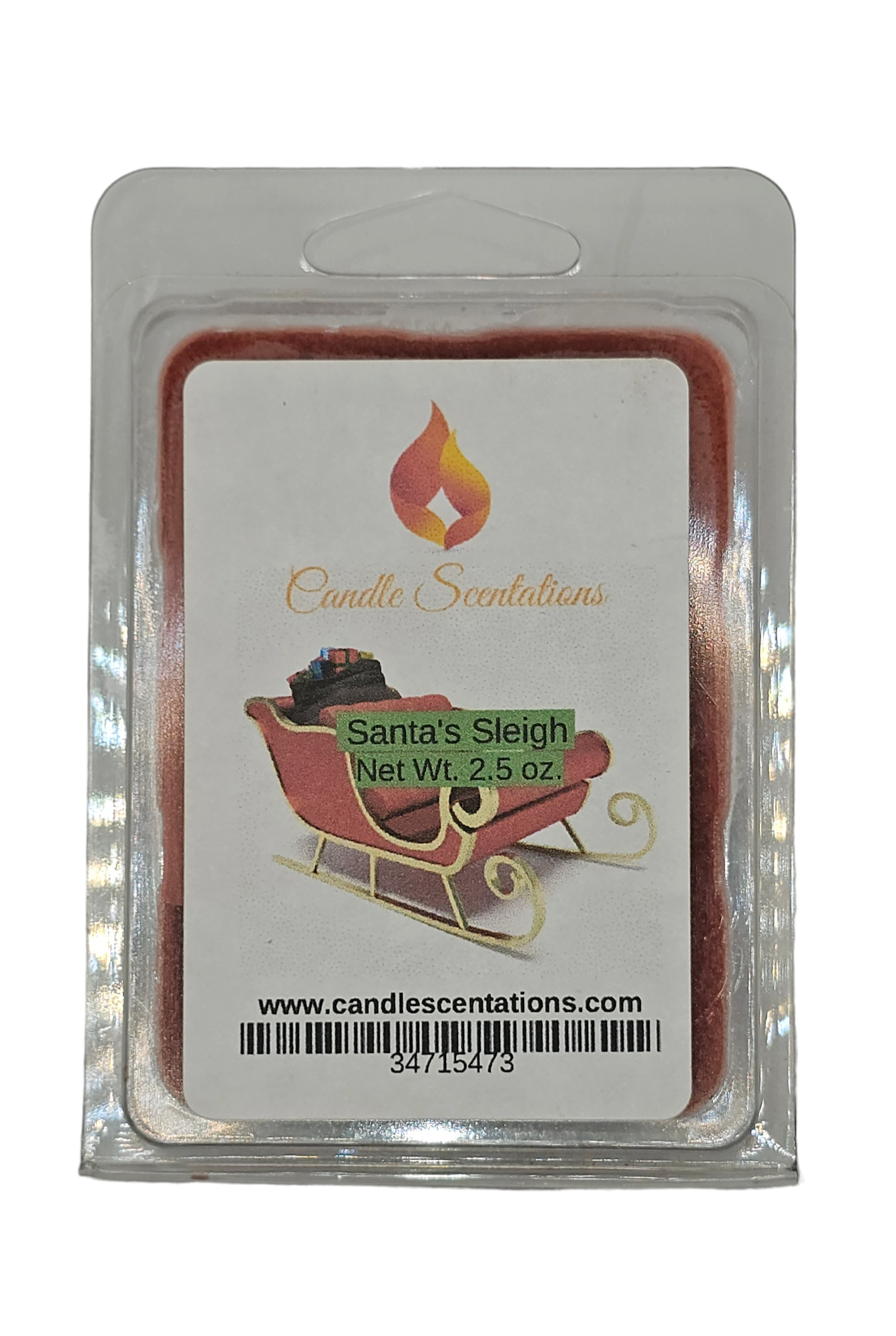 Santa's Sleigh 2.5 oz. Wax Melt - Candle Scentations