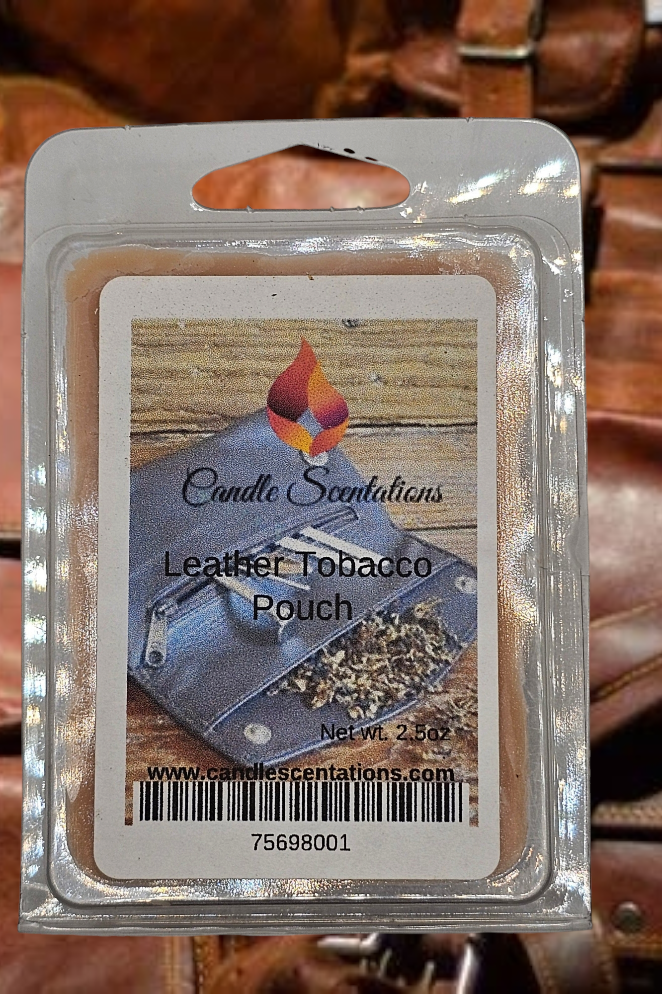 Leather Tobacco Pouch 2.5oz. Wax Melt