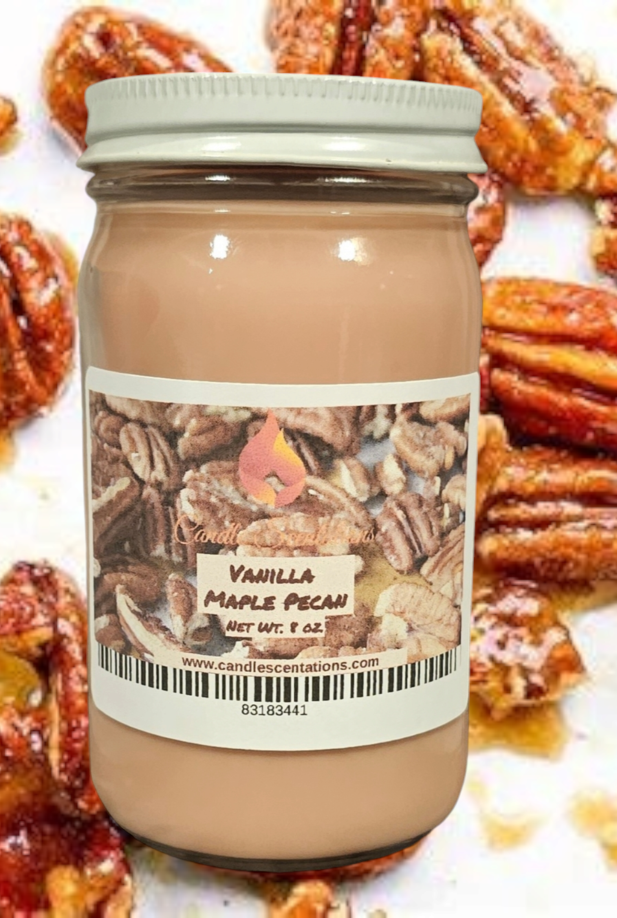 Vanilla Maple Pecan 8oz. Candle