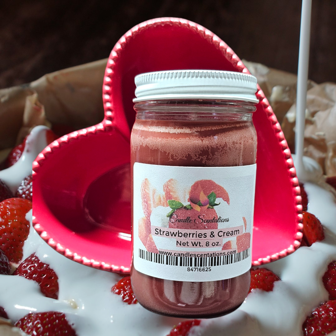 Strawberries and Cream 8oz. Candle