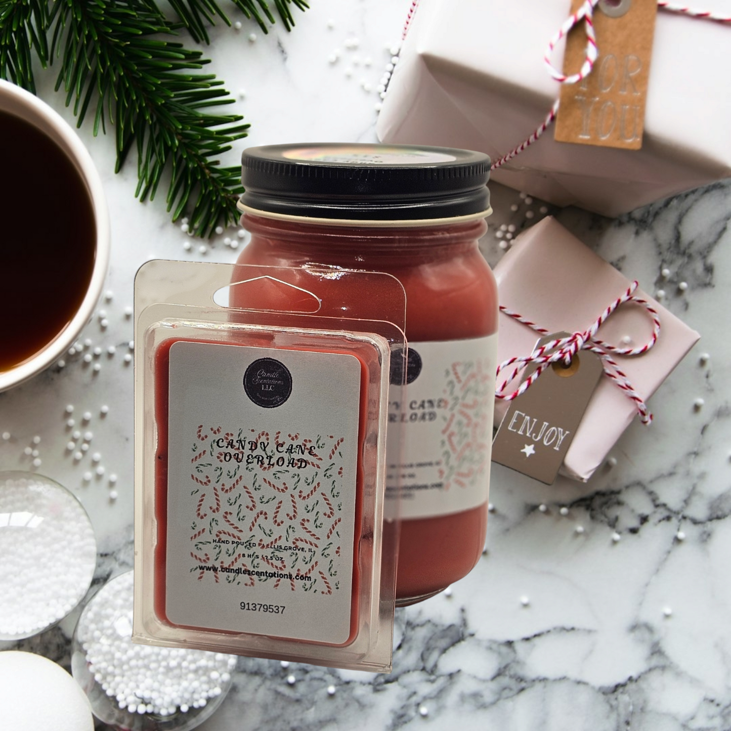 Candy Cane Overload 16 oz. Candle