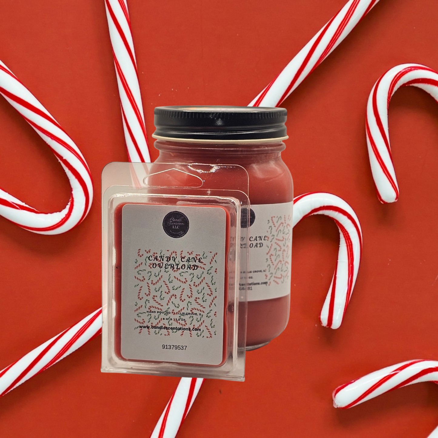 Candy Cane Overload 2.5oz Wax Melt