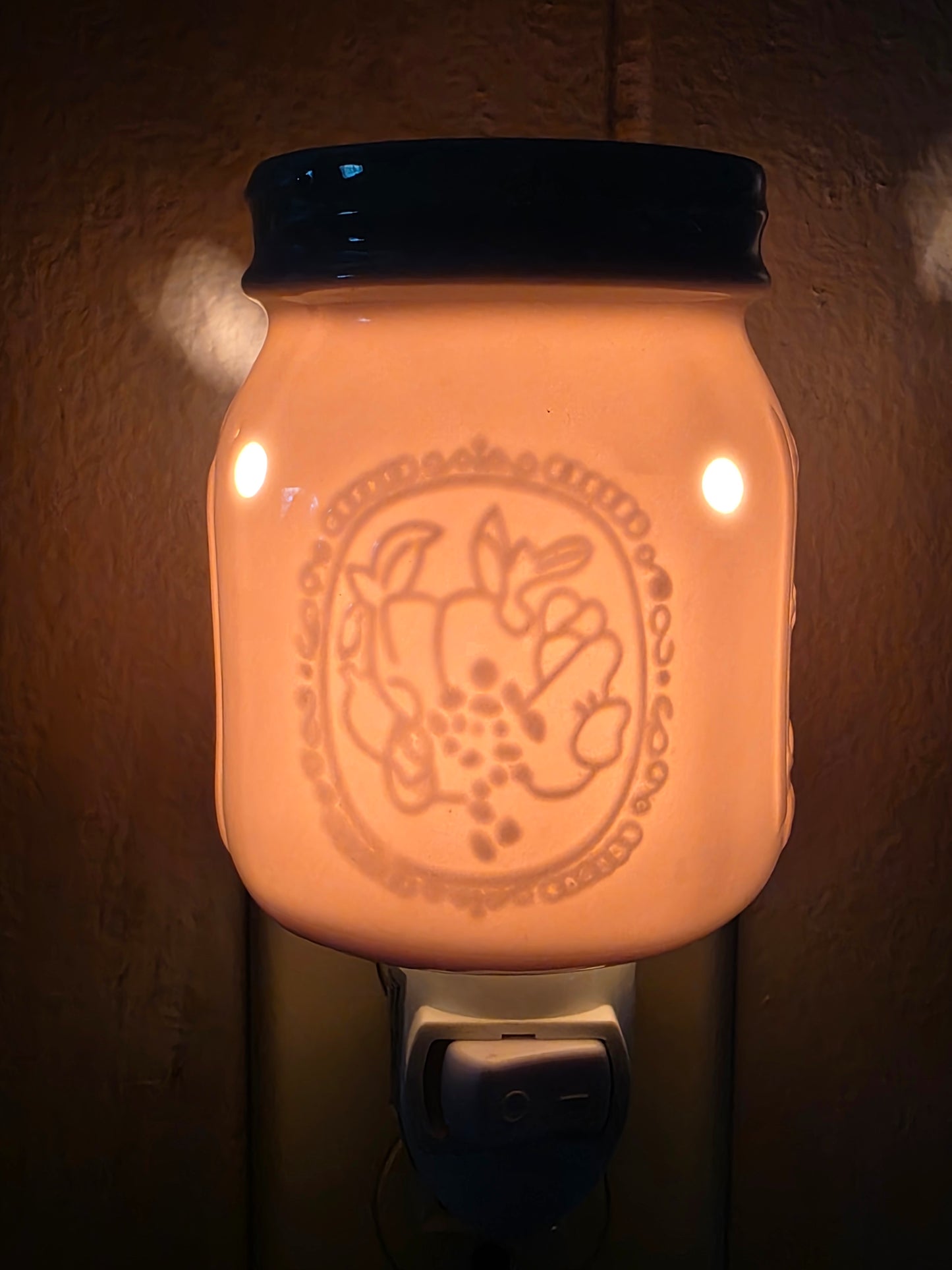 White Small Mason Jar Plug-in Wax Warmer