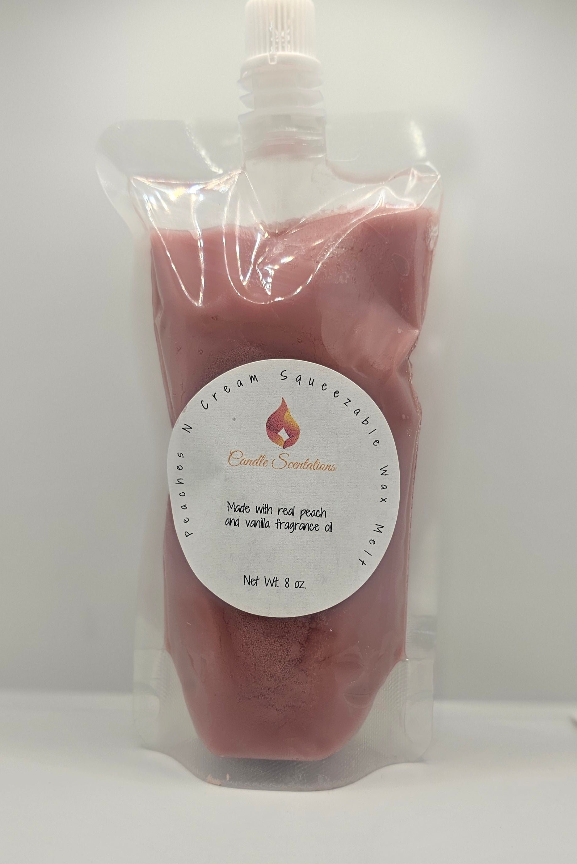 Peaches N Cream Squeezable Wax Melt 8 oz. - Candle Scentations