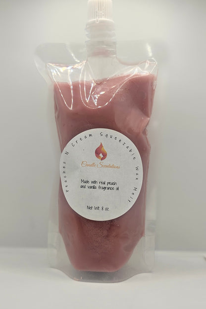Peaches N Cream Squeezable Wax Melt 8 oz. - Candle Scentations