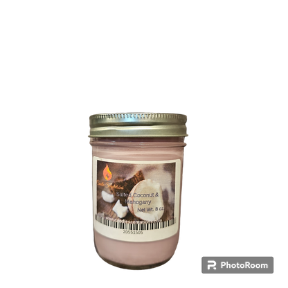 Salted coconut & mahogany 8oz. Candle - Candle Scentations