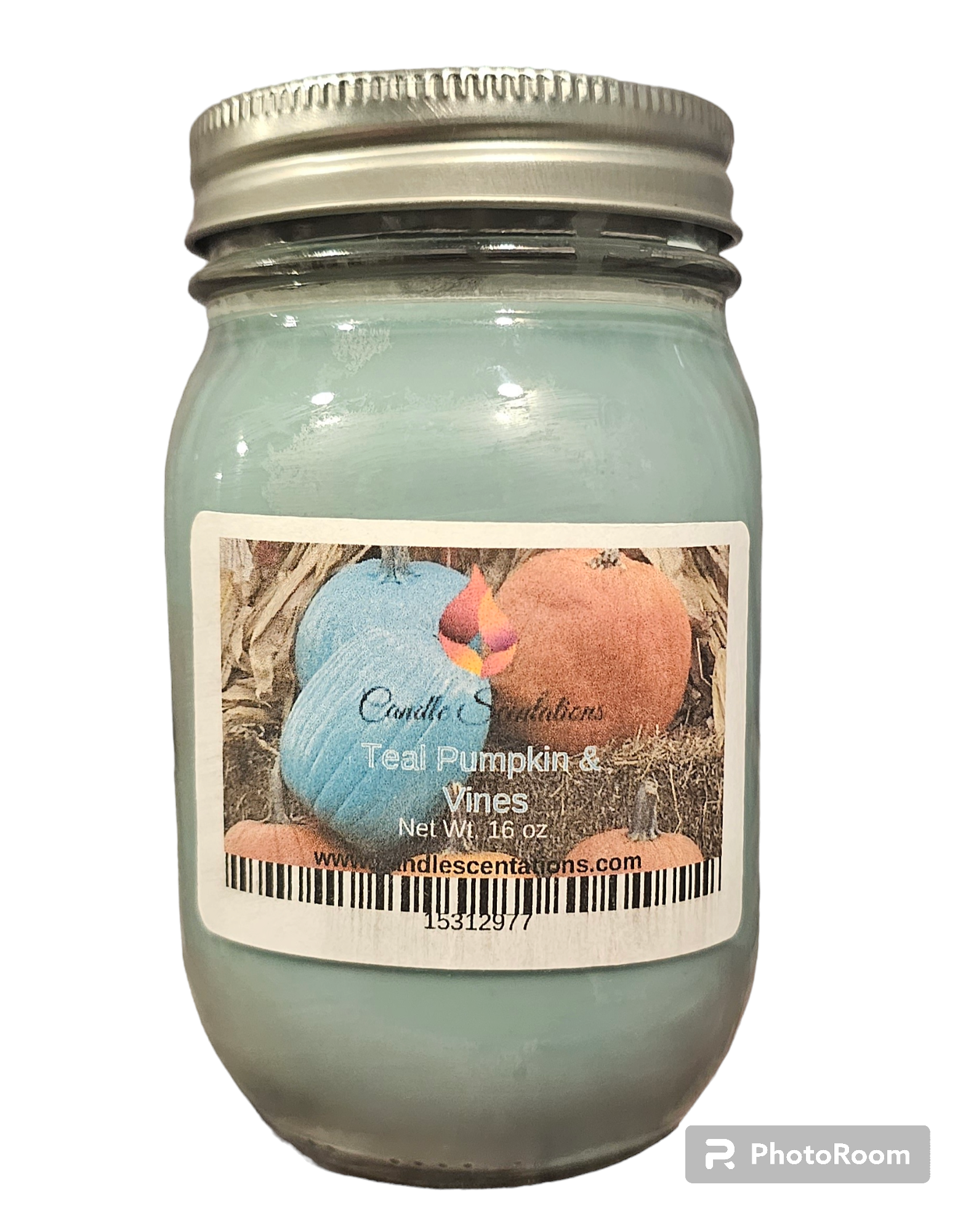 Teal Pumpkin & Vines 16oz. Candle - Candle Scentations