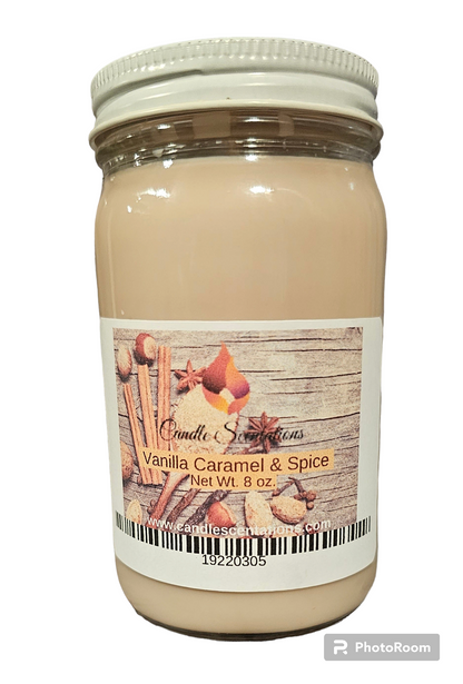 Vanilla Caramel & Spice 8 oz. Candle - Candle Scentations