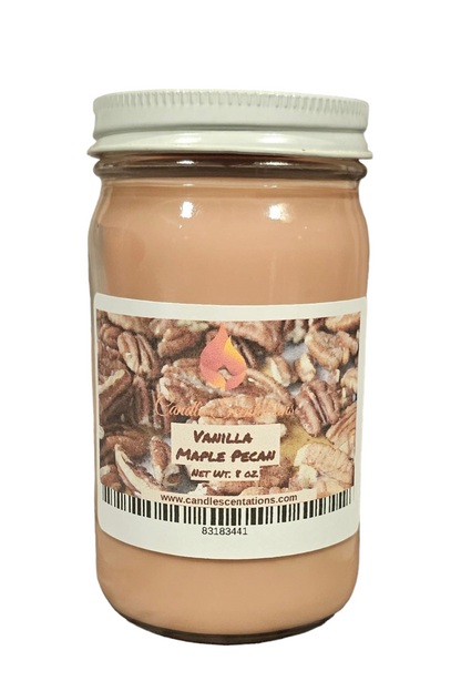 Vanilla Maple Pecan 8oz. Candle - Candle Scentations