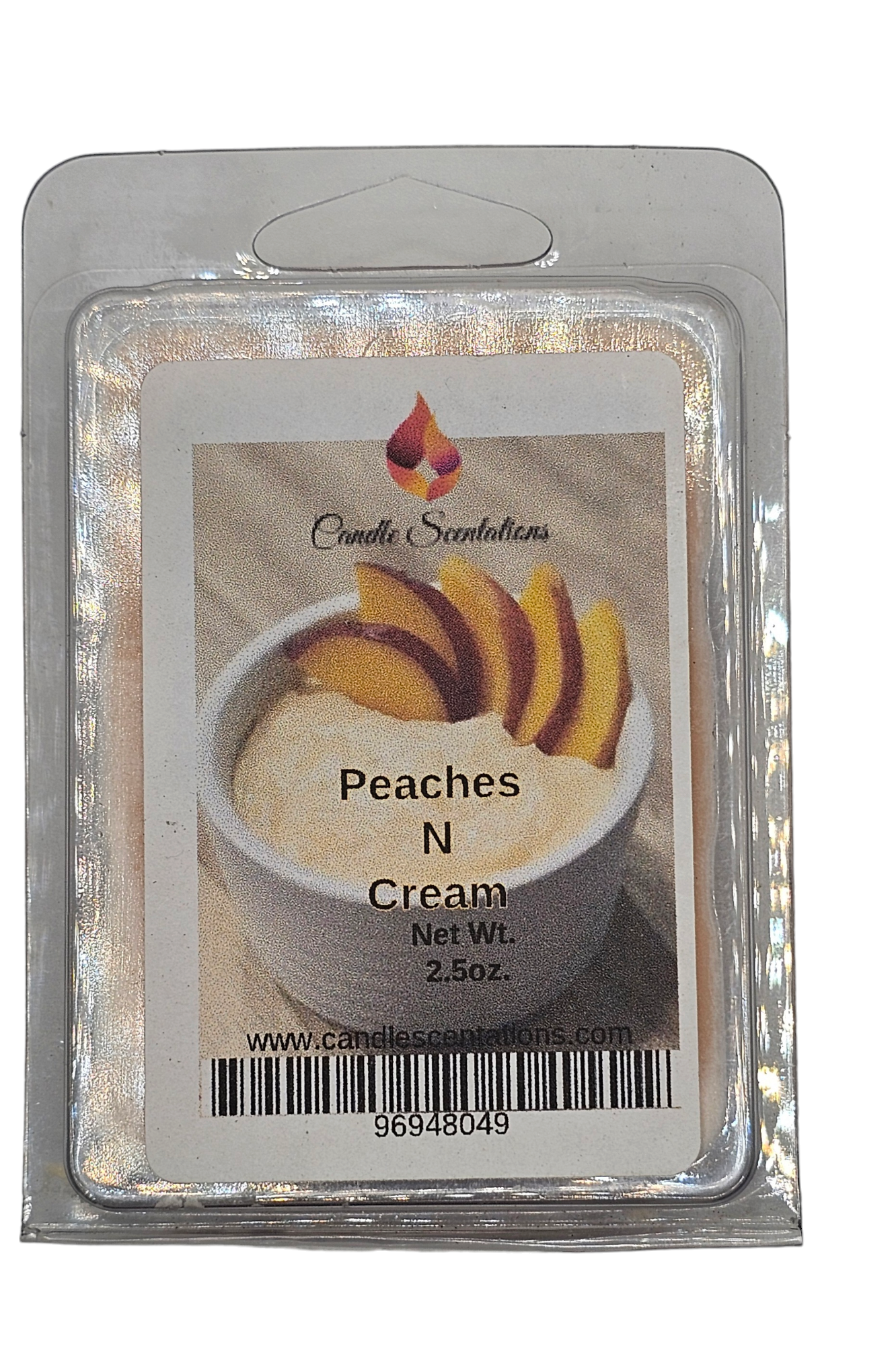Peaches N Cream 2.5oz. Wax Melt - Candle Scentations