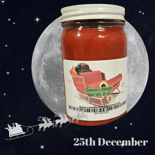 Santa's Sleigh 8 oz. Candle