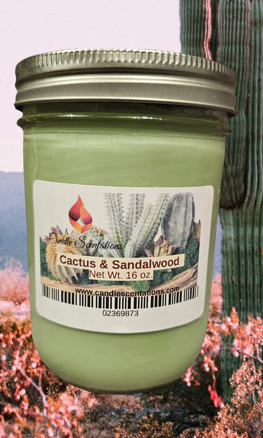 Cactus & Sandalwood 16oz. Candle