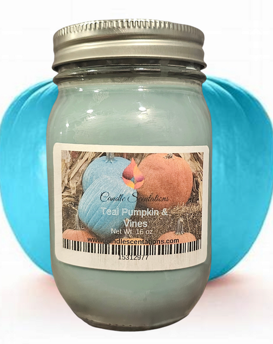 Teal Pumpkin & Vines 16oz. Candle