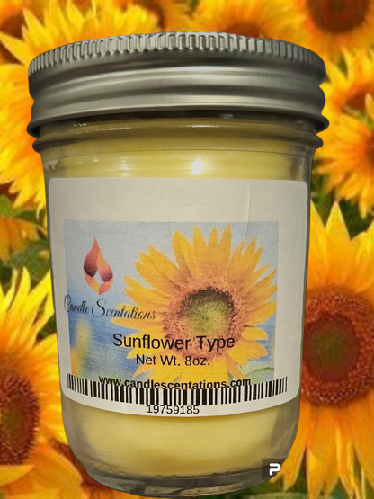 Sunflower type 8oz. Candle