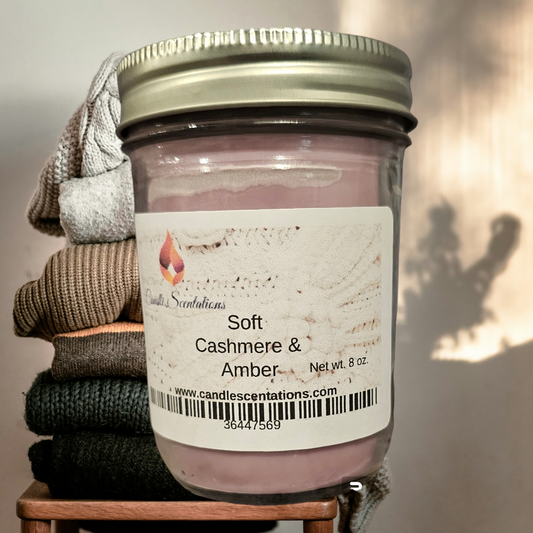 Soft Cashmere & Amber 8oz. Candle