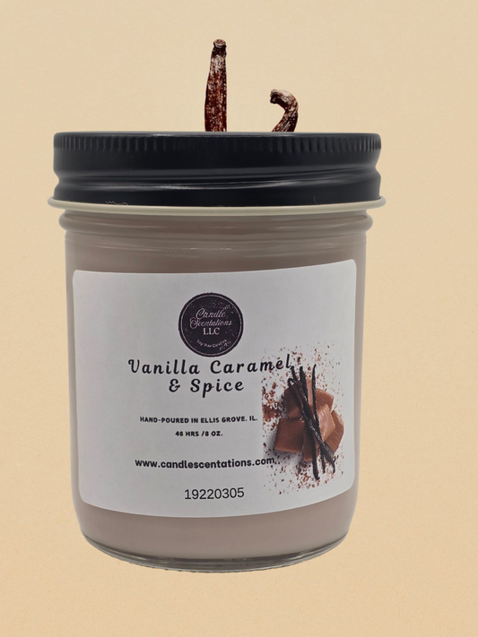 Vanilla Caramel & Spice 8 oz. Candle